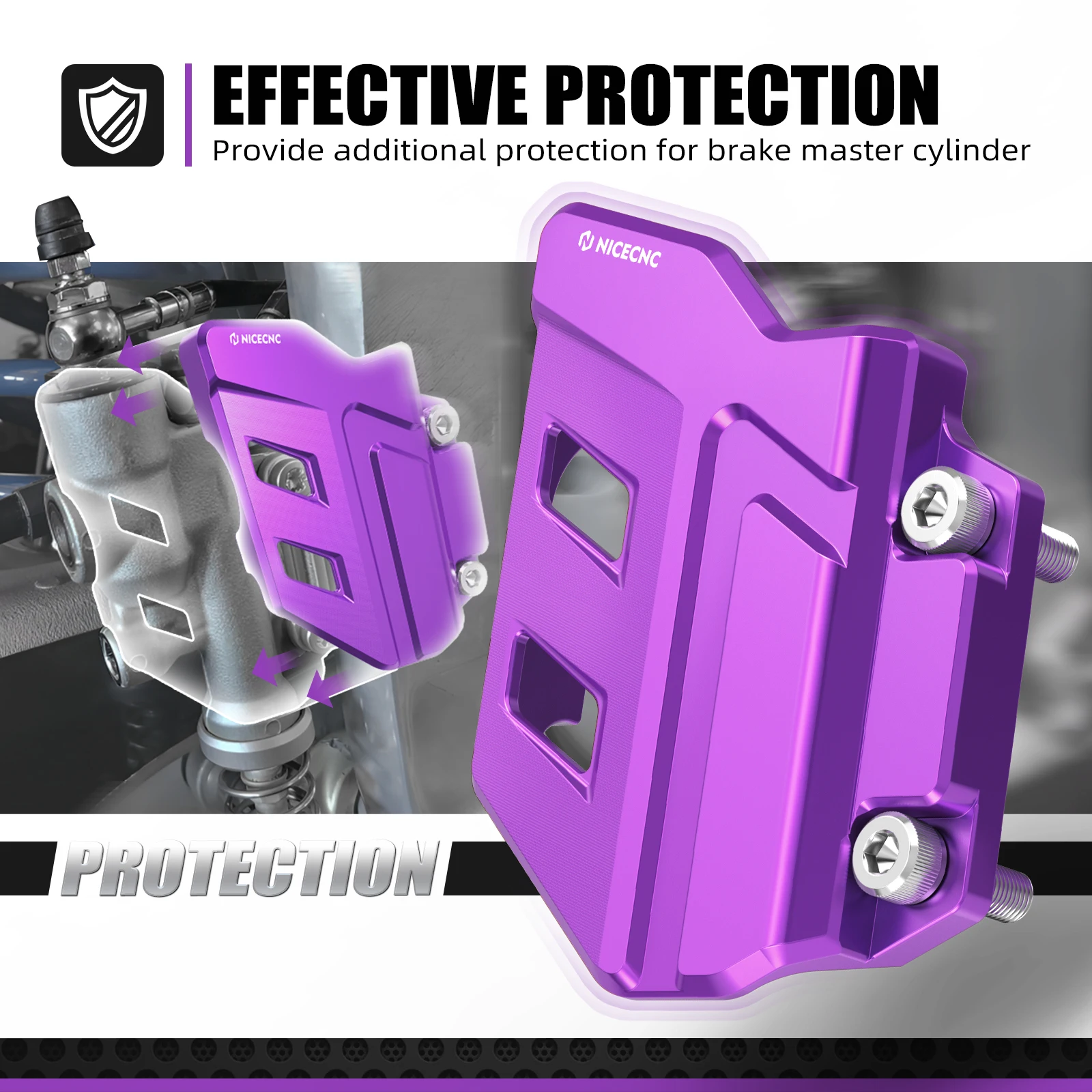 NICECNC製 スタール・ヴァルグ EX 右側モーターカバー保護 リアブレーキマスターシリンダーガード アルミキット スタール・ヴァルグ MX 2025 2024対応