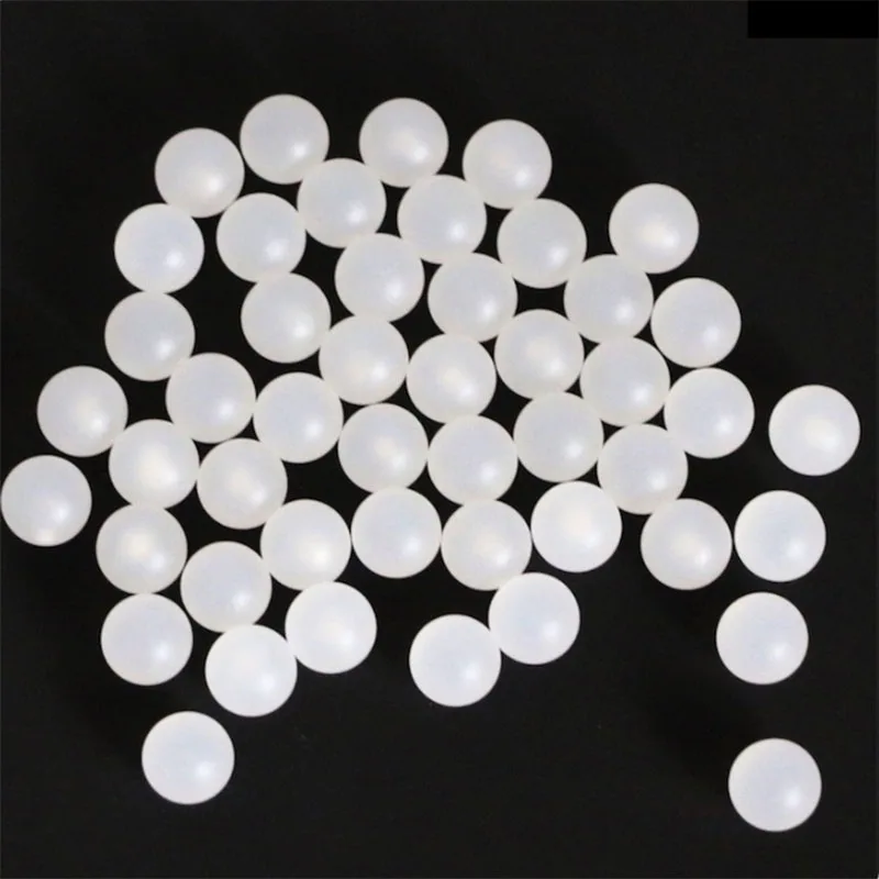 1-100 Chiếc Nylon Trắng Nhựa Bóng PA66 Nguyên Khối Nhựa Bóng 2.5/6/10/15/20/25/30/40/50Mm Độ Chính Xác Bóng