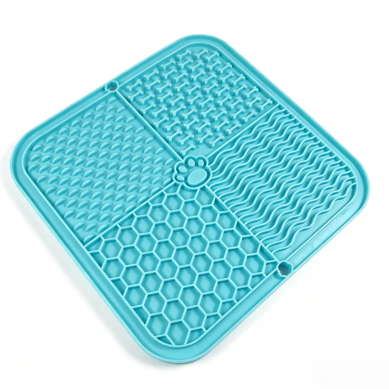 Leckmatte aus lebensmittelechtem Silikon für Haustiere, Slow-Feeder-Pad mit starkem Saugnapf, Anti-Schluck-Futterschale für Hunde, Katzen und Leckerlis – Detail 17