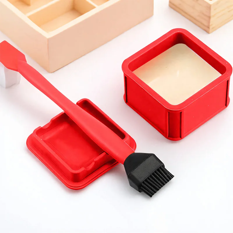 2pcs Silicone Glue Brush Kit Woodworking Glue Applicator Set Sealable Lid Glue Pod Portable DIY Hand Tool for Woodworking