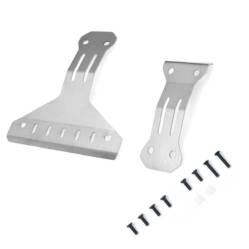 Stainless Steel Front And Rear Chassis Armor Protector For Tamiya XV-02 Pro XV02 58707 1/10 RC Car Upgrades Parts