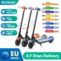 Mankeel MK029 Electric Scooter, 6.5'' Foldable E-Scooter for Kids Ages 6-12, 110W Max 14KM/H 5-8KM Range, Folding E-Scooter