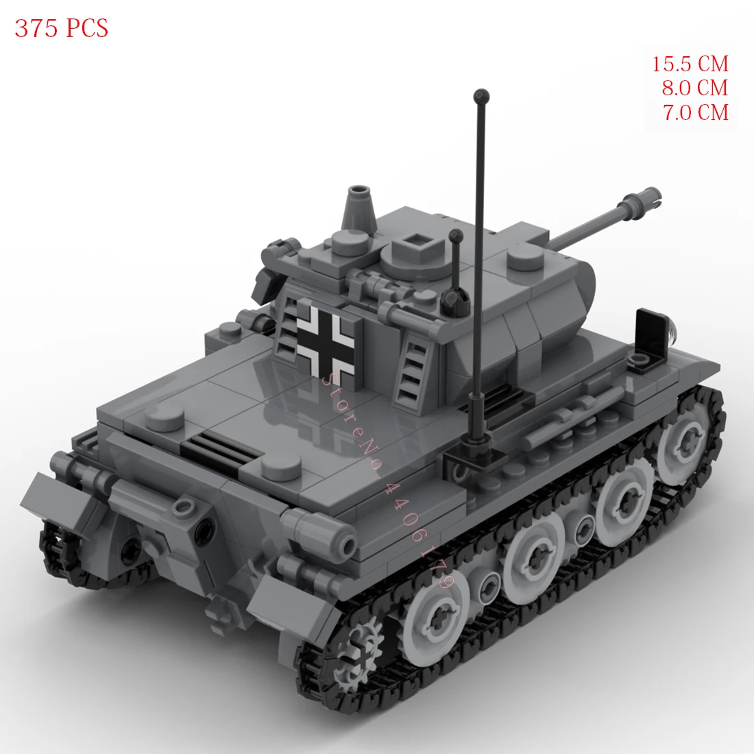 hot military WW2 German army SDKFZ 123 (VK 1303) tank Blitz war vehicle technical equipment Building Blocks weapons bricks toys