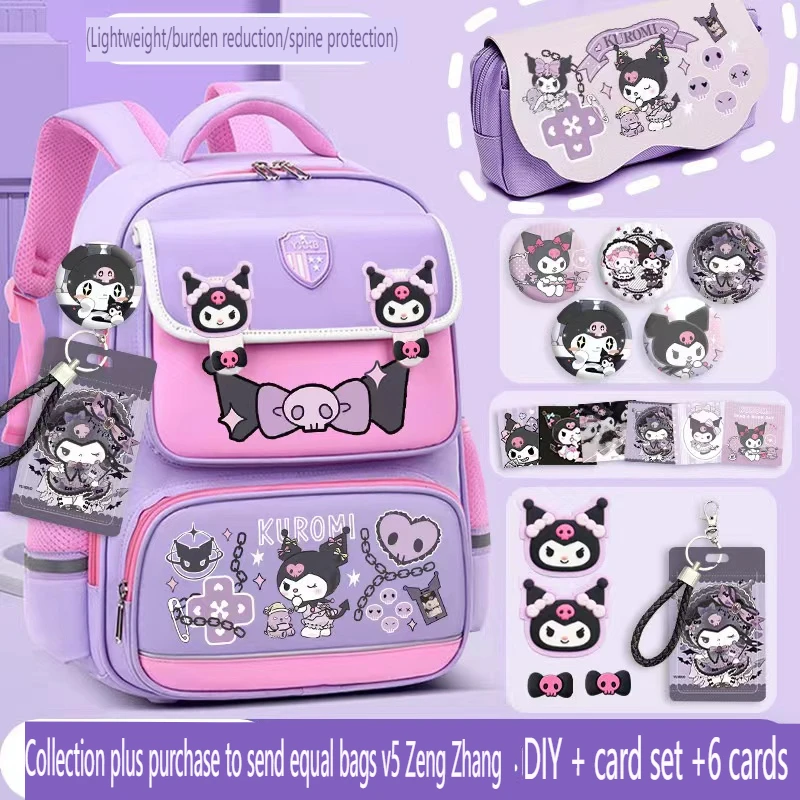 Sanrio New cinnamoroll kuromi Clow M Tornister studencki Lekki plecak dziecięcy Melita o dużej pojemności