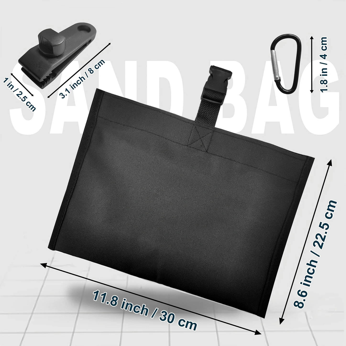 4pcs Sandbags, Counterweight Bags for Portable Canopies, Suitable for Boats, RVs, and Awnings, with Tarpaulin Clips Included
