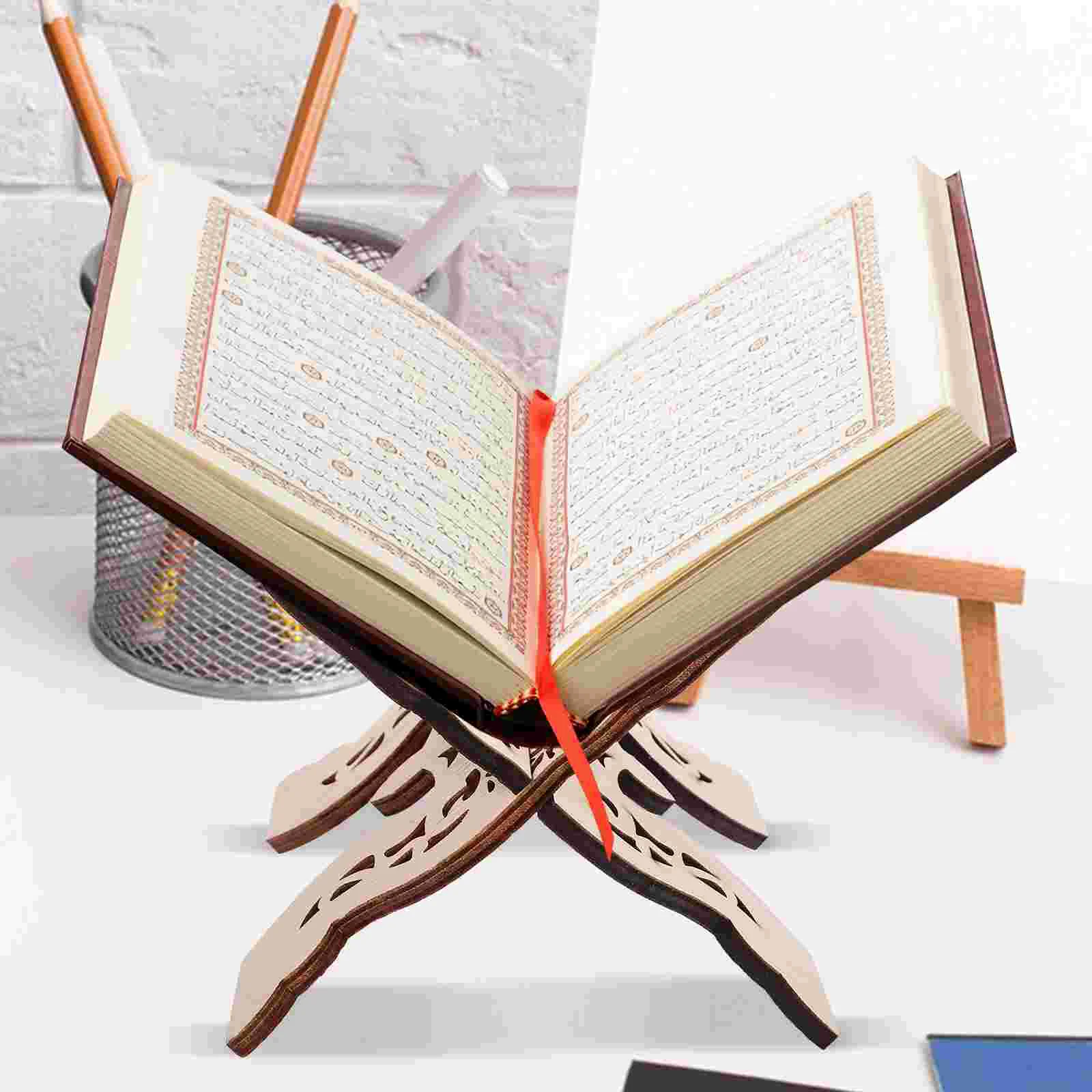 Bracket Book Shelf Computer Accessories Desktop Document Holder Wooden Display Stand