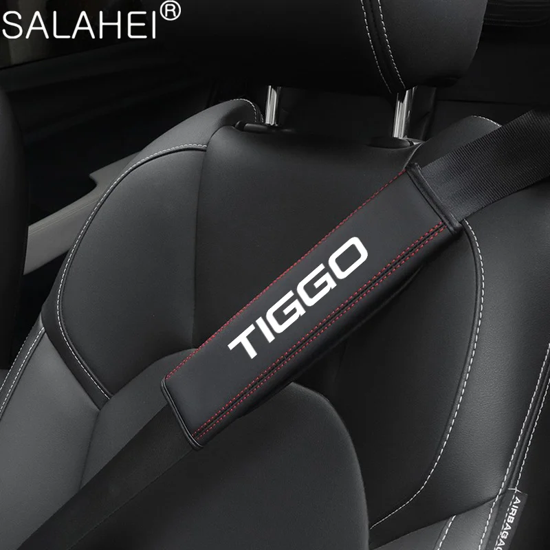 

2Pcs High-end Car Seat Belt Shoulder Pad Cover protective Case Mat For Chery TIGGO 2 3 3X A1 4 5 7 Pro 8 Auto Accessories