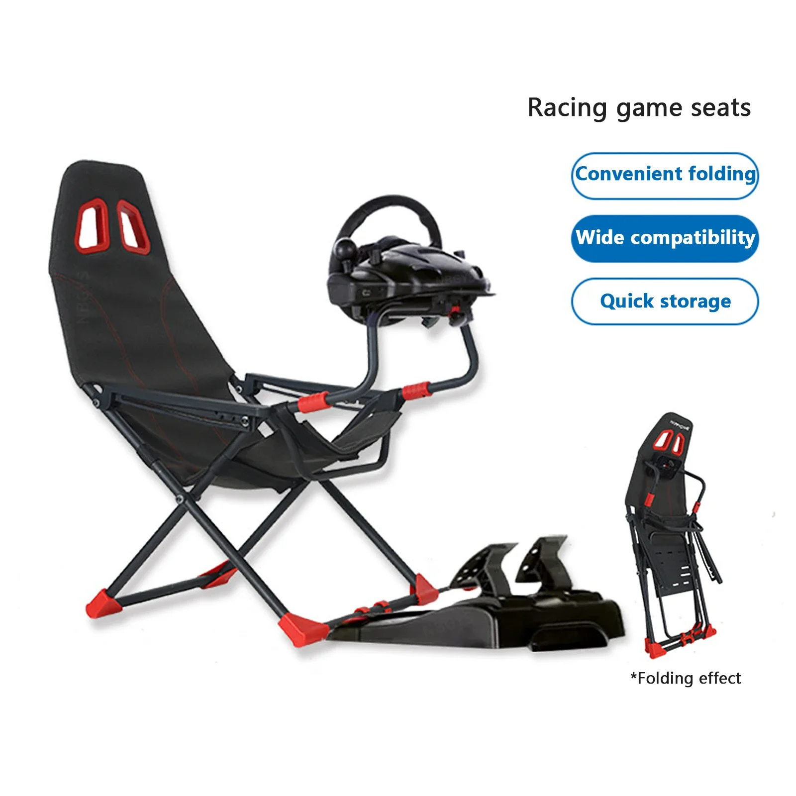 Home game simulator folding racing simulator bracket seat steering wheel bracket racing game experience device