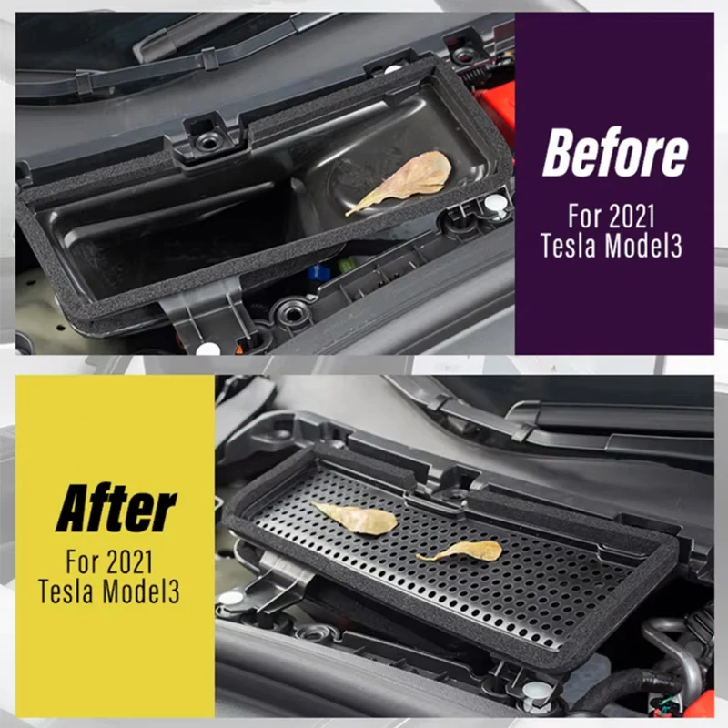 Car Air Filter Air Conditioner Cabin Filter Air Intake Grille Protective Cover For Tesla Model 3 2021 2022 Replacement Parts
