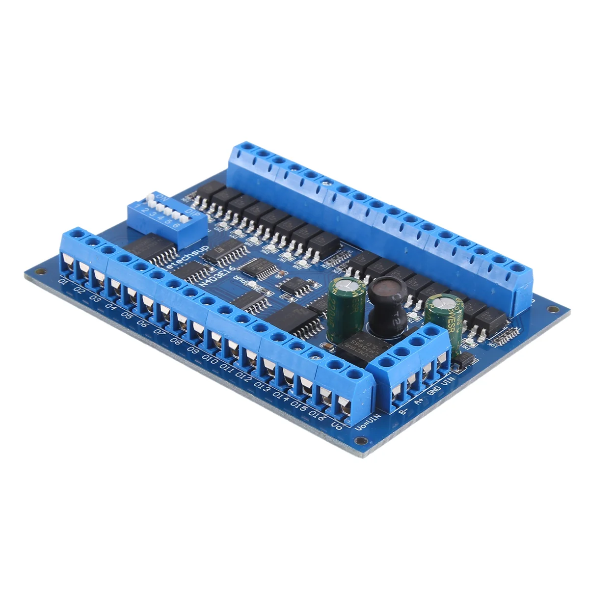 ABJG-DC 12V 24V 16 Input 16 Output RS485 Remote Control Switch PLC IO Expansion Board Modbus RTU