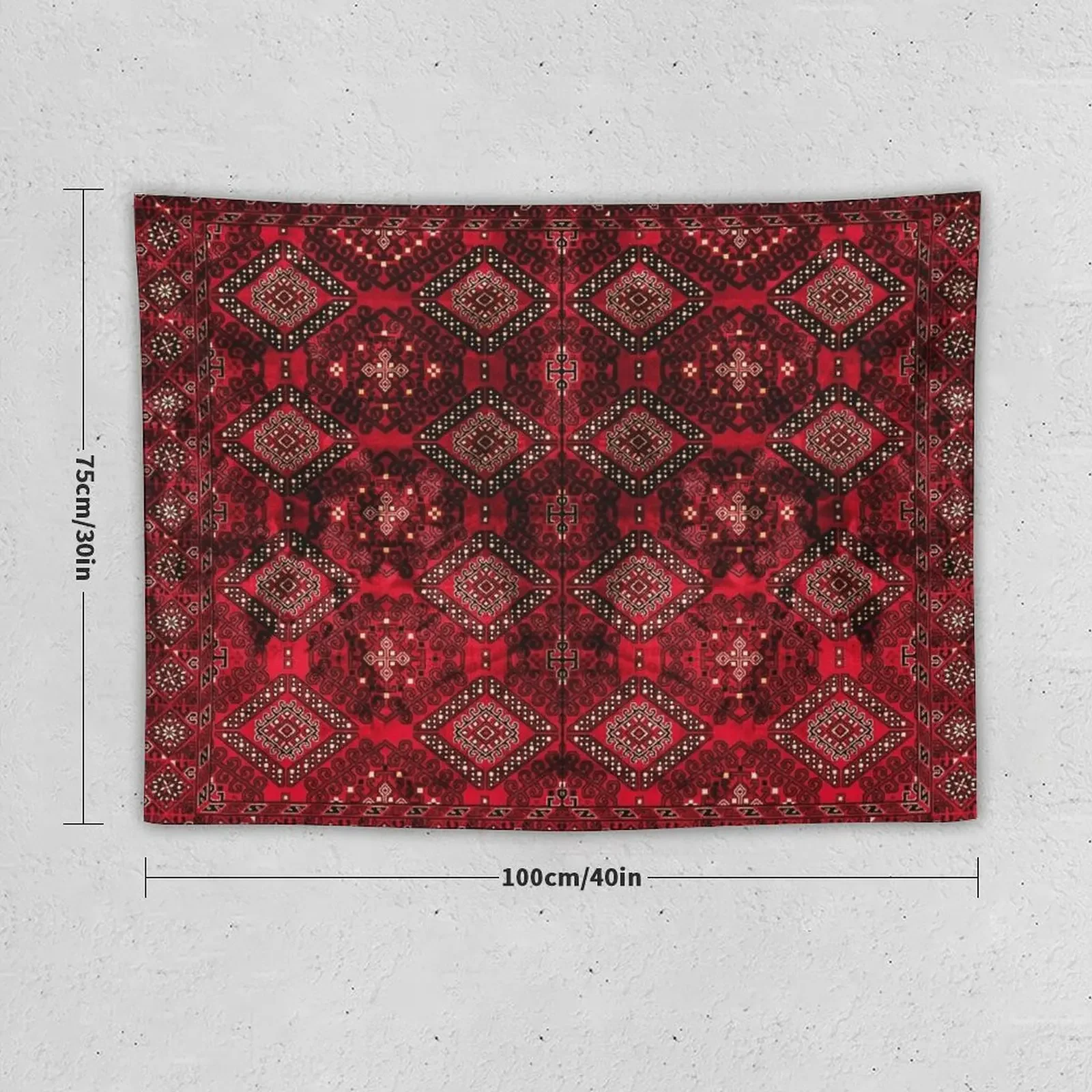 Oriental Traditional Vintage Royal Red Moroccan Style Design Tapestry House Decor Bed Room Decoration Tapestry