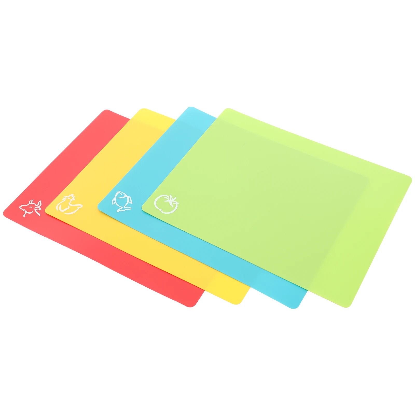 

4 Pcs Non slip Cutting Boards Chopping Mats for Kids Small Fruit Vegetable Safe PP Material Household Kitchen Use