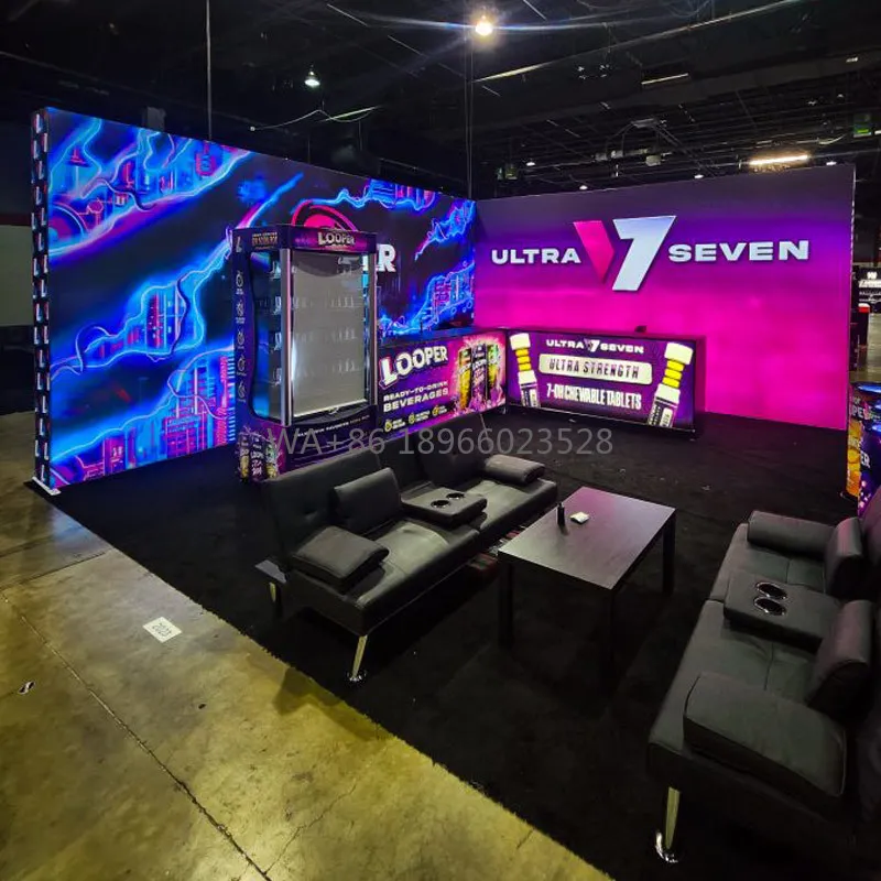 كشك عرض تجاري محمول 20 × 20 قدم، كشك عرض المعارضات، حامل معرض من الألومنيوم