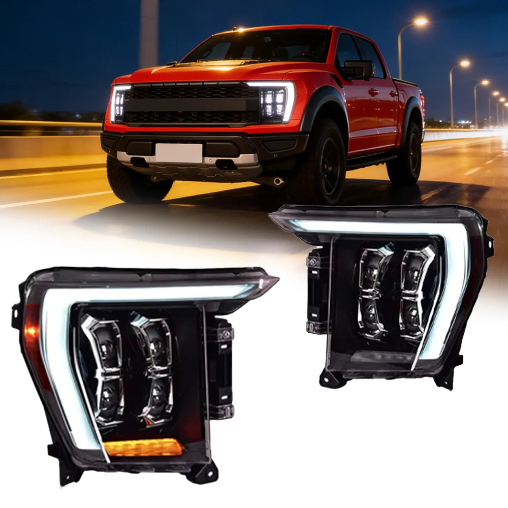 

Car Headlights For Ford F150 Raptor 2021-2023 LED Car Lamps Daytime Running Lights Dynamic Turn Signals Car Accessories