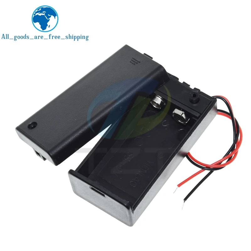 1/3PCS 9 Volt Battery Holder Box PP3 9V Battery Case Clip With ON