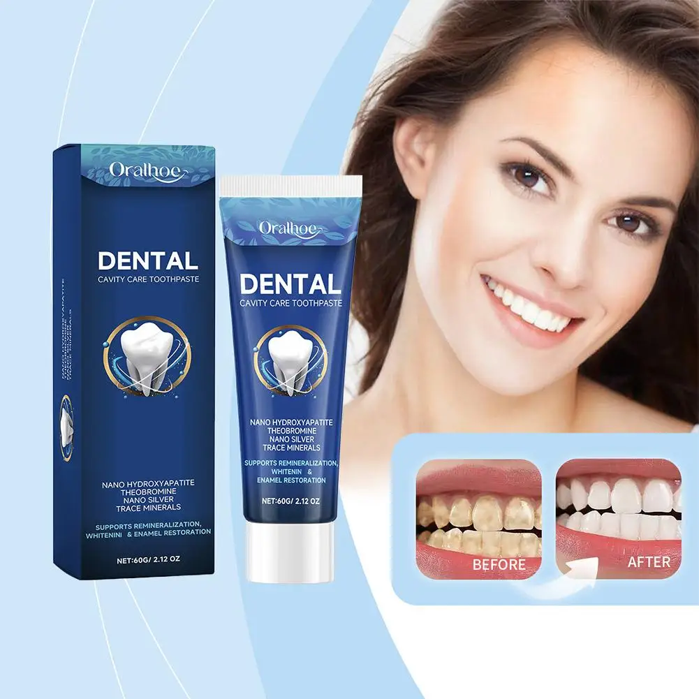 60g Teeth Care Toothpaste Freshing Breath Deep Cleaning Hygiene Oral Hygiene Sensitive Removes Stains Plaque Teeth Oral M6B5