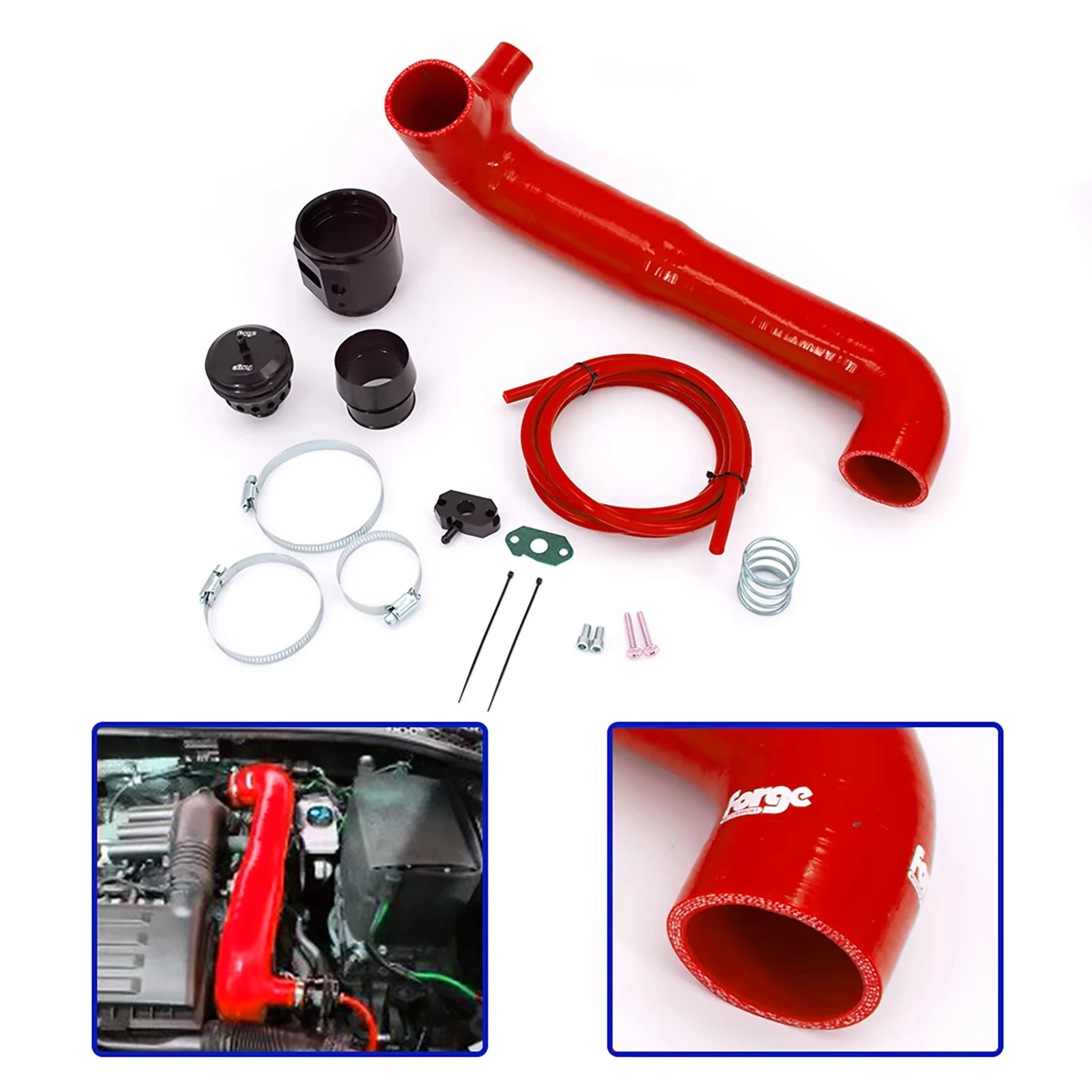 

Red Motorsport Dump Valve Car Pressure Relief Valve Emission Valve Adapter Kit Suitable for Some Specific Car Models