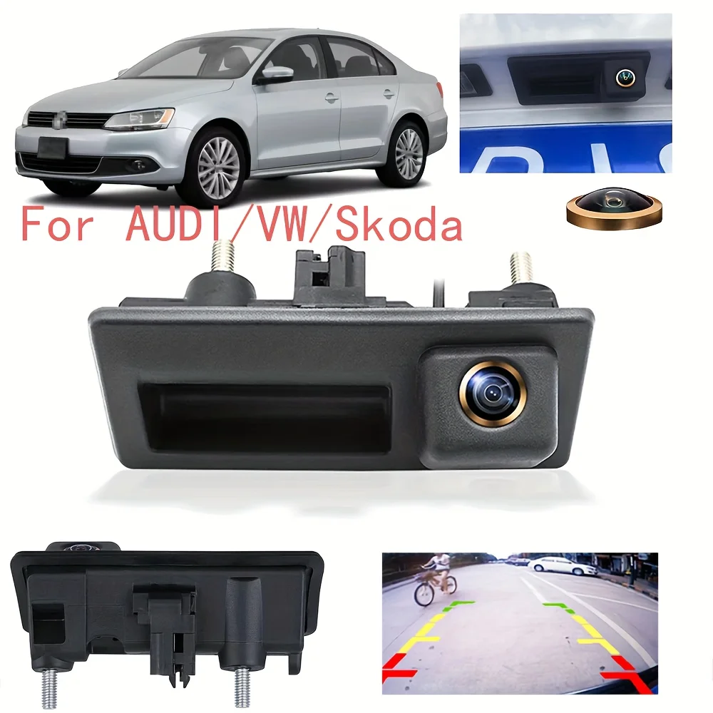 Rear View Camera with a Trunk Handle, Color CCD Sensor for AUDI A3, A4, A5, S5, Q3, Q5, Passat, Tiguan, Touareg, Sagitar Lavida