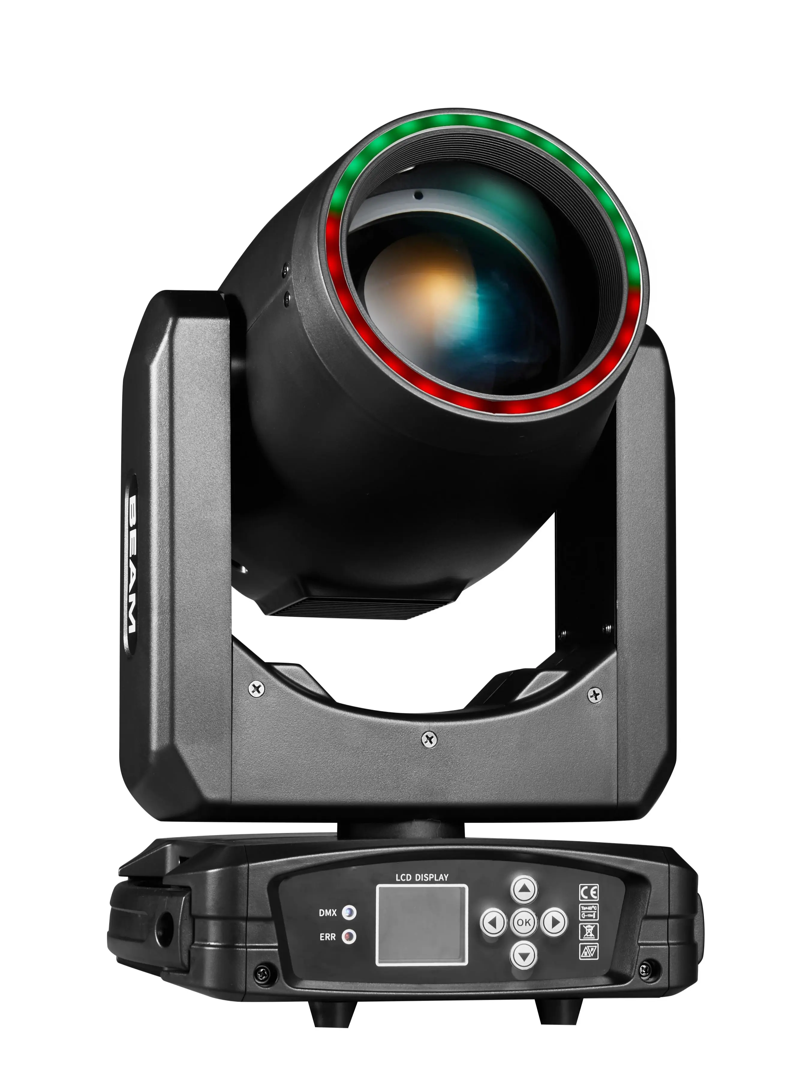 300W 7R Beam Moving Head Light mit Apertur, Mehrfarbig & Multi-Gobos DMX Bühnenlicht für Disco, DJ-Shows, Hochzeiten, Weihnachten und Publikumsbeleuchtung