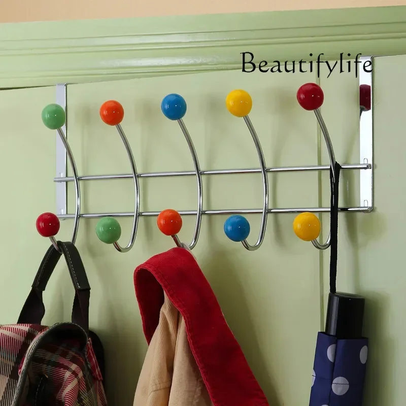 Rr Y Smart Home-estante de pared para ropa, organizadores de ropa para dormitorio, perchero para puerta sin perforar, almacenamiento para sala de estar