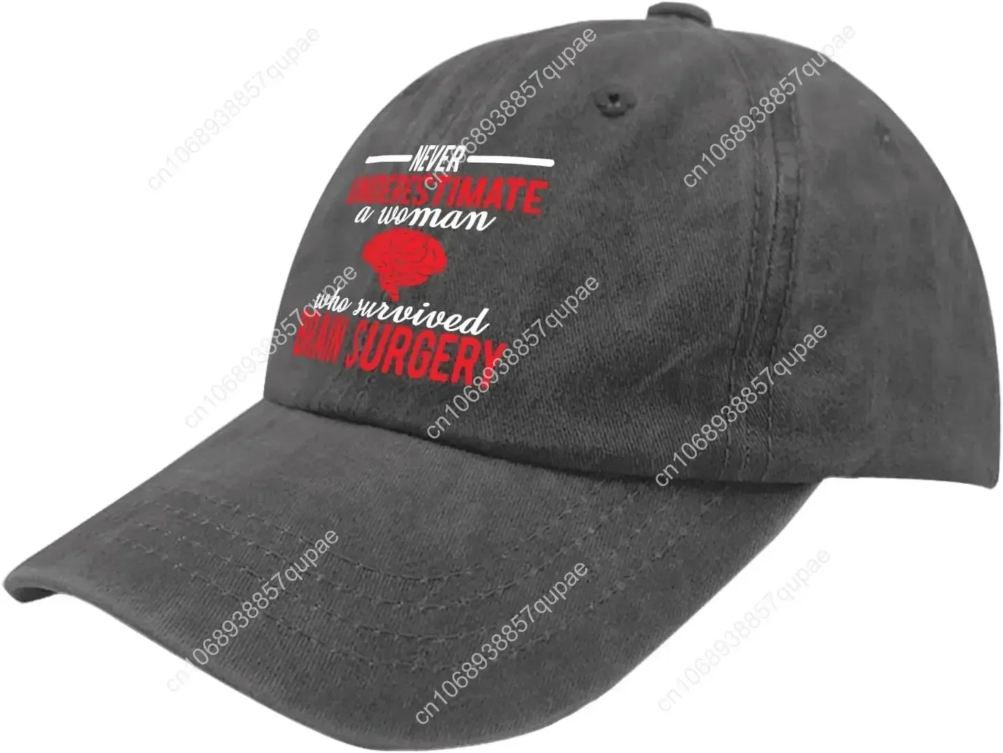 Never Underestimate A Woman Who Survived Brain Surgery Hats Runners Hat Pigment Black Mens Hats and Caps Gifts for Grandma Baseb
