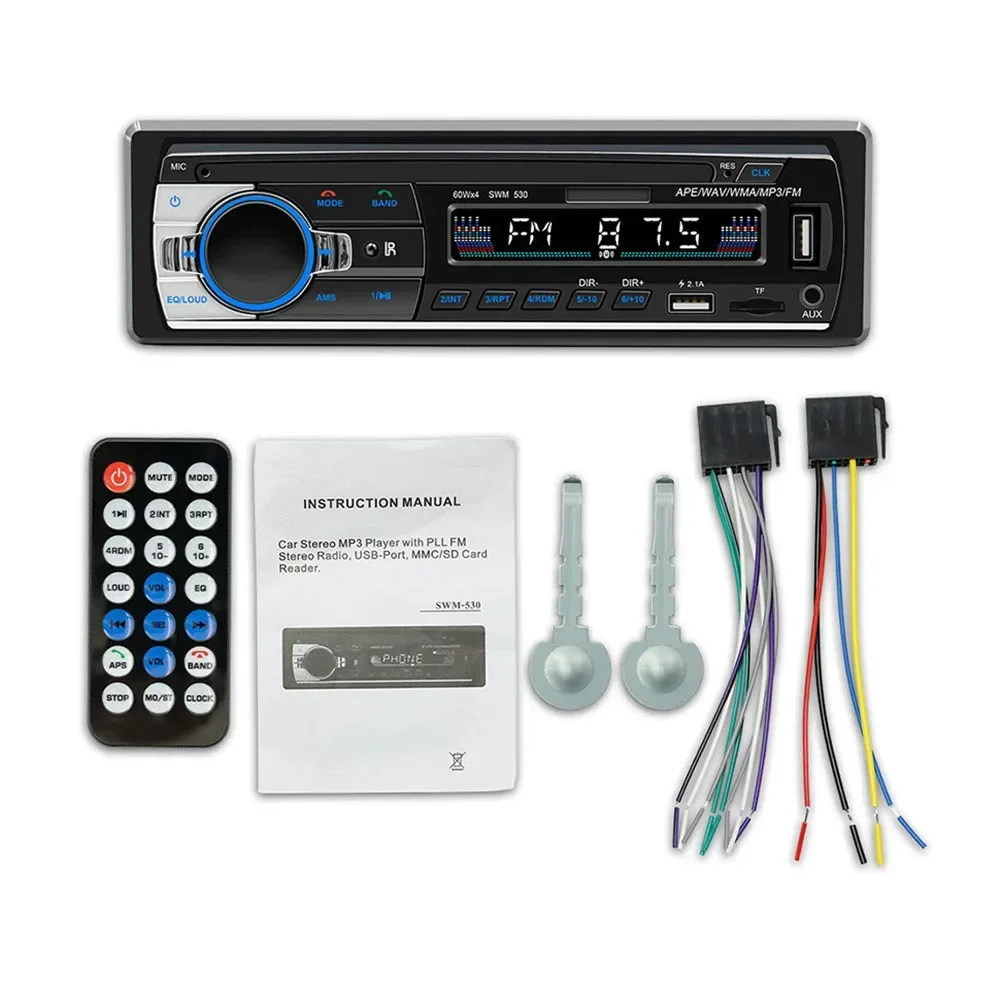 

Aux Audio Input DIN Car Stereo Driving Experience 7 Color Panel Lighting Aux Input Digital Media Player Remote Control Function