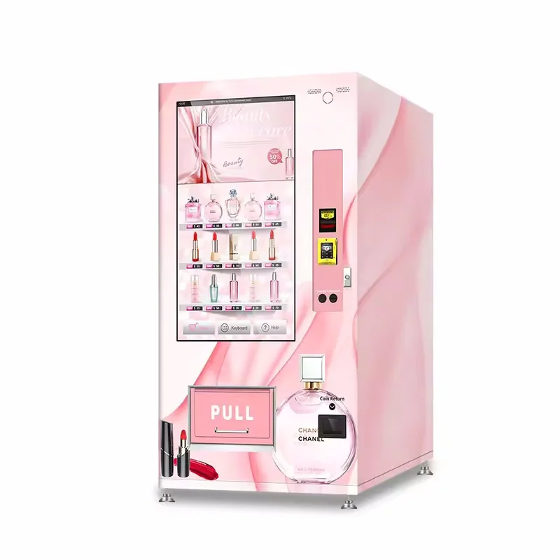 2024 nova tela de toque cabelo perfume garrafa maquiagem cosmética máquina de venda automática