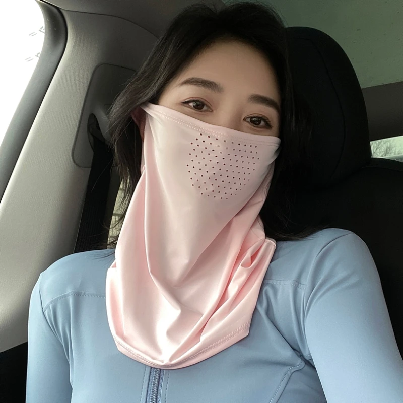 2024 New Unisex UV Protection Sunscreen Face Mask Light Breathable Sun Protection Neck Gaiter Cycling Masks Scarf Outdoor Sports