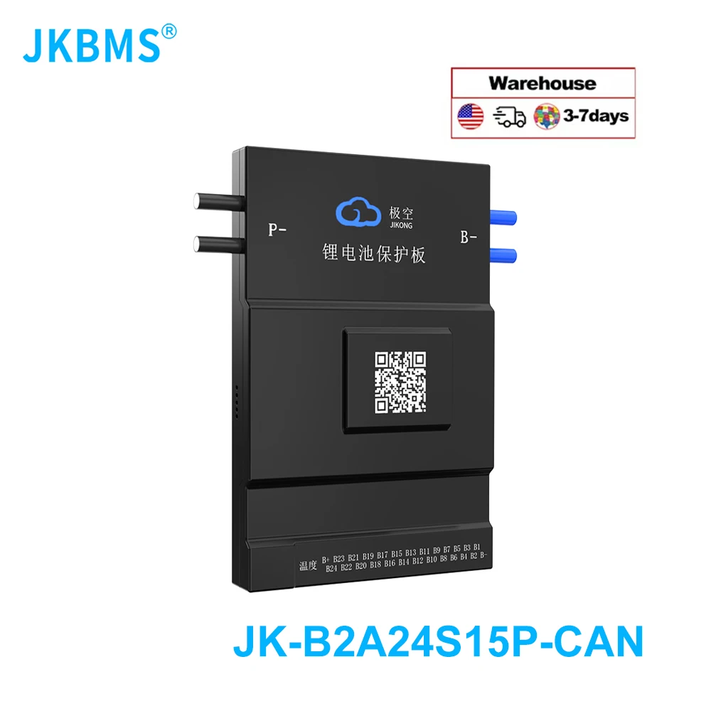 JKBMS B2A24S15P CAN Active Balance BMS 8S 10S 12S 13S 14S 15S 16S 20S 21S 24S Li-Ion Lifepo4 150ah Lto Battery Battery BMS