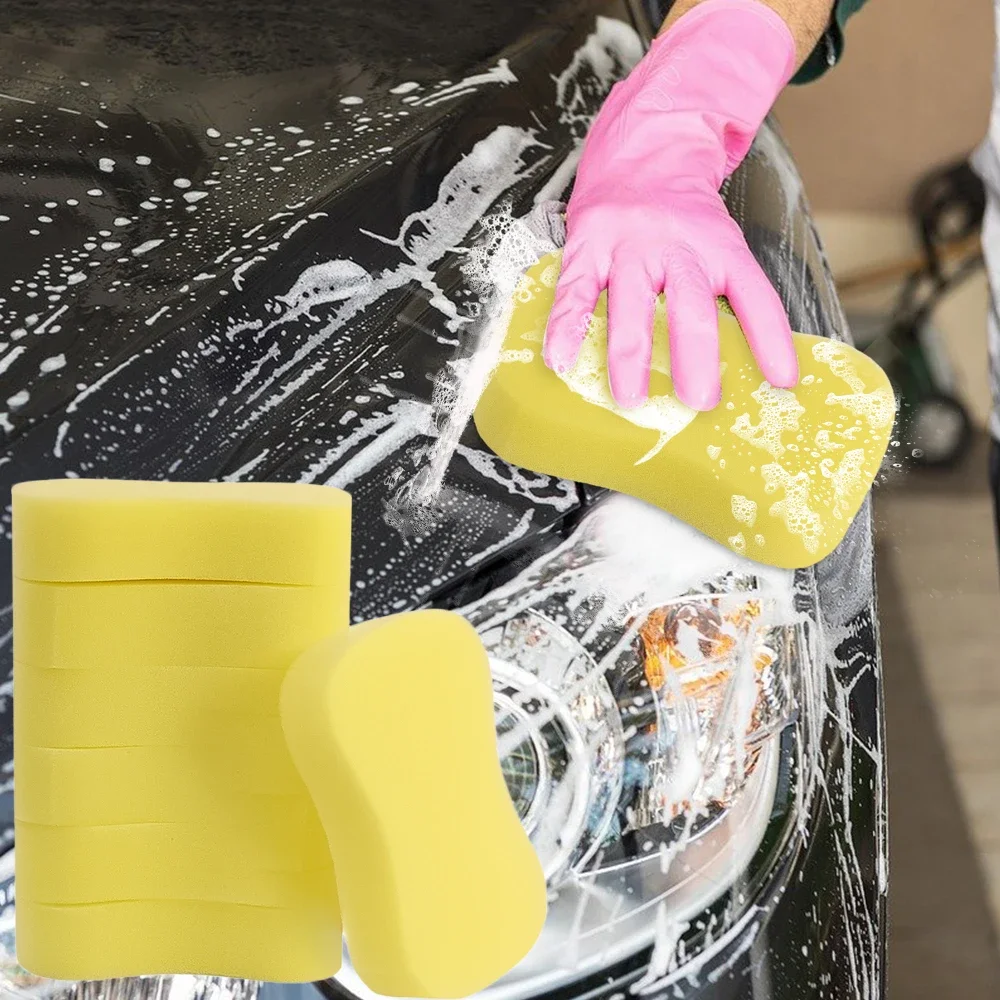 Car Washing Sponges High-Density Large Honeycomb 8-Shaped Remove Dust Strong Water Absorption Car Washing Clean Tool Accessories