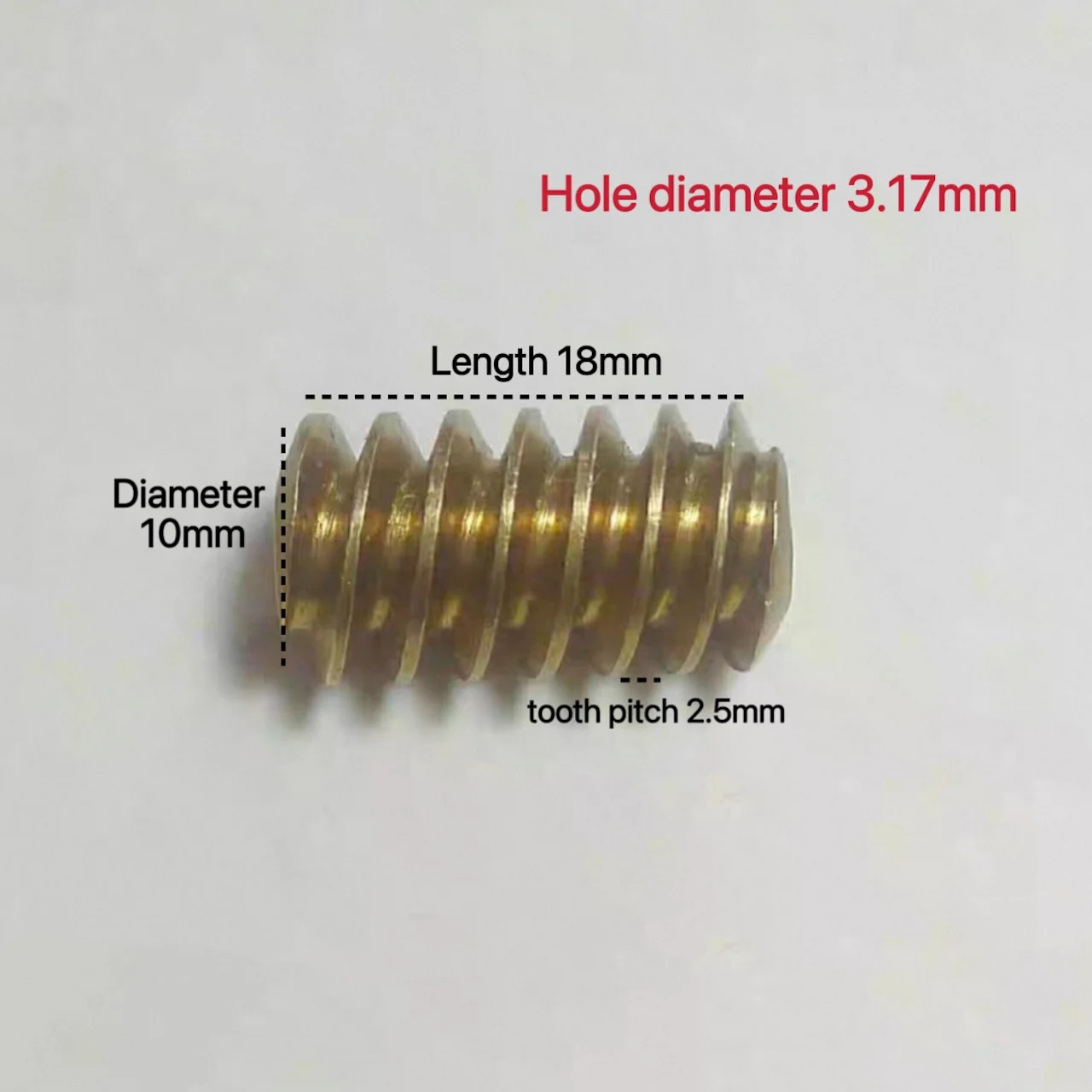 Imagen 6: Engranaje helicoidal de cobre para bricolaje, piezas de reducción de husillo de motor de 2.3MM, 3.17MM, 5MM para proyectos de mejora del hogar e ingeniería
