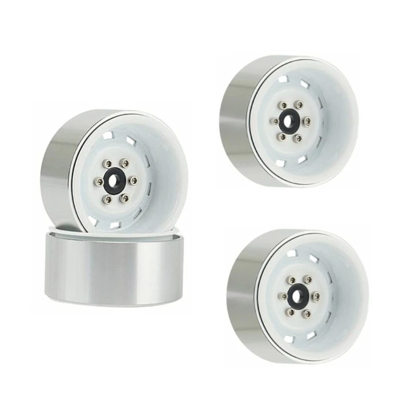 4pcs Metal Beadlock Wheel Hub for Remote Control Car Enhances Vehicle Appearance