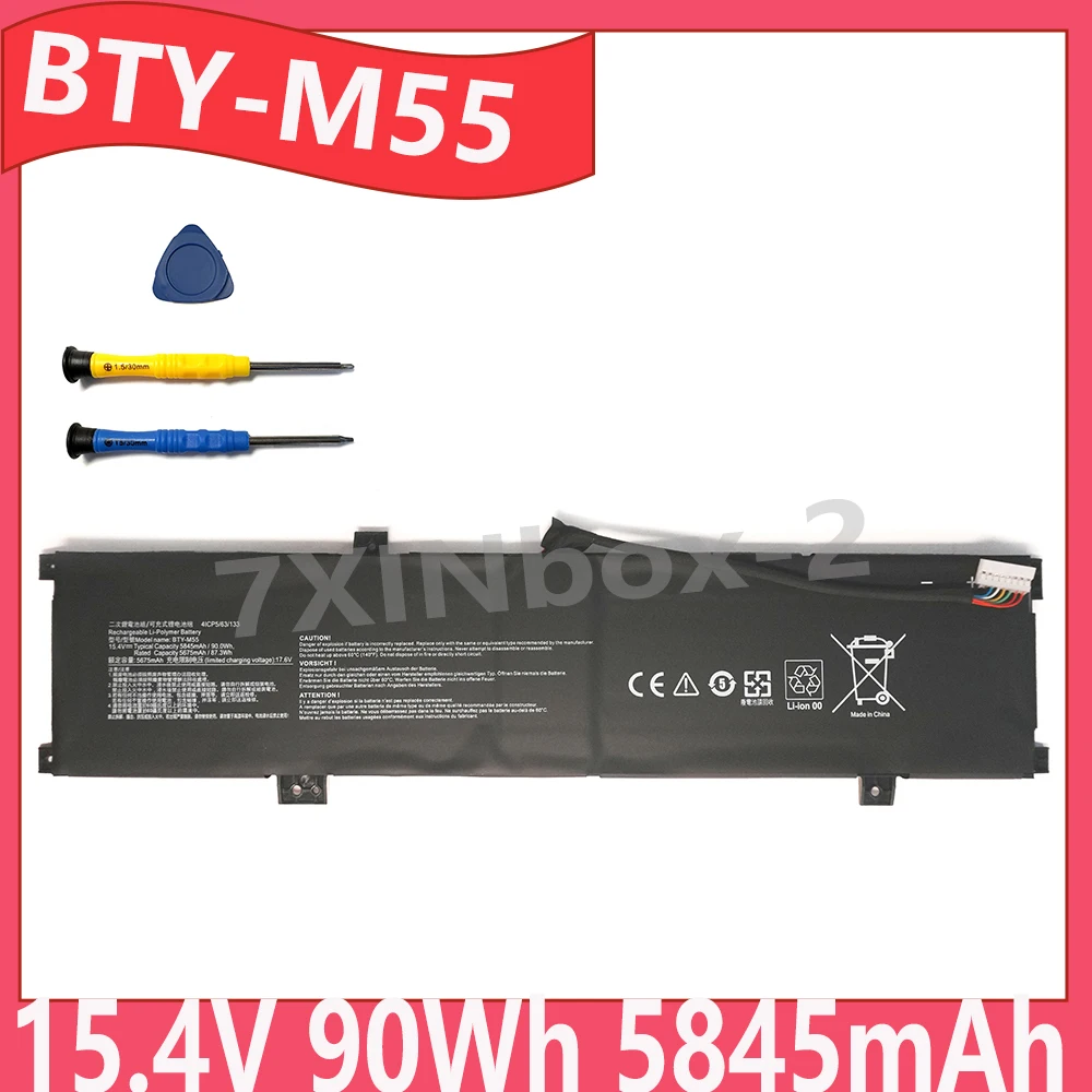 BTY-M55 15.4V 90Wh 5845mAh OEM Laptop Battery For MSI Alpha 15 B5EX A3DDK B5EEK A4DEK 17 B5EEK Crosshair 15 R6E B12UGZ Series
