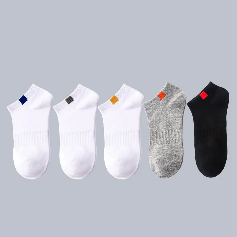 10pieces=5pair/lot Summer Cotton Man Short Socks Fashion Breathable Boat Socks Comfortable Casual Socks Male Big Size White Hot