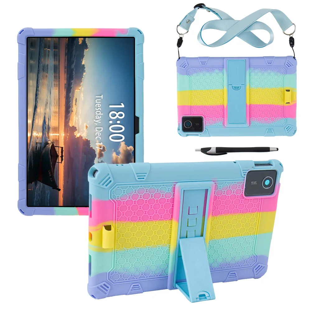 For Lenovo Xiaoxin Pad 11 2024 Case Tab M11 11inch Thickened Anti-drop Stand Soft Silicone Funda TB330FU/TB331FC 11