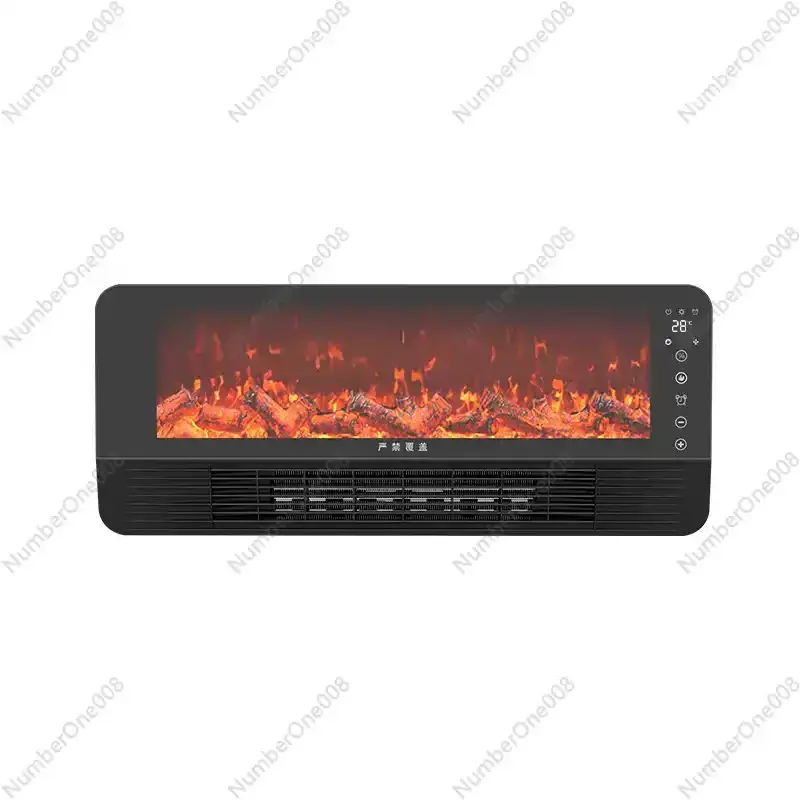 

Wall Mounted Electric Fireplace Heater, Remote Control with Realistic Flame Effect for Home