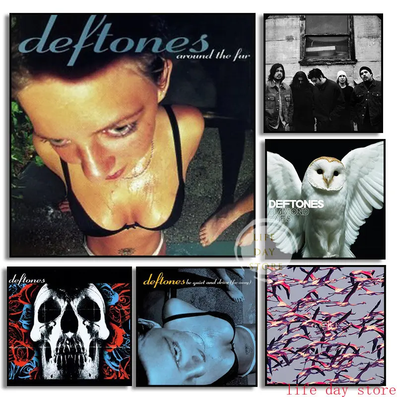 Deftones Singer Music Album Posters Canvas painting Pop Band Vintage Print Modern Family Living Room Wall Gift Aesthetic Decor