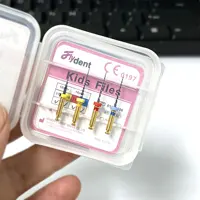 Limas dentales para niños, 4 unidades en paquete, limas suaves azules activadas por calor para archivos de conducto radicular para niños, herramienta de dentista