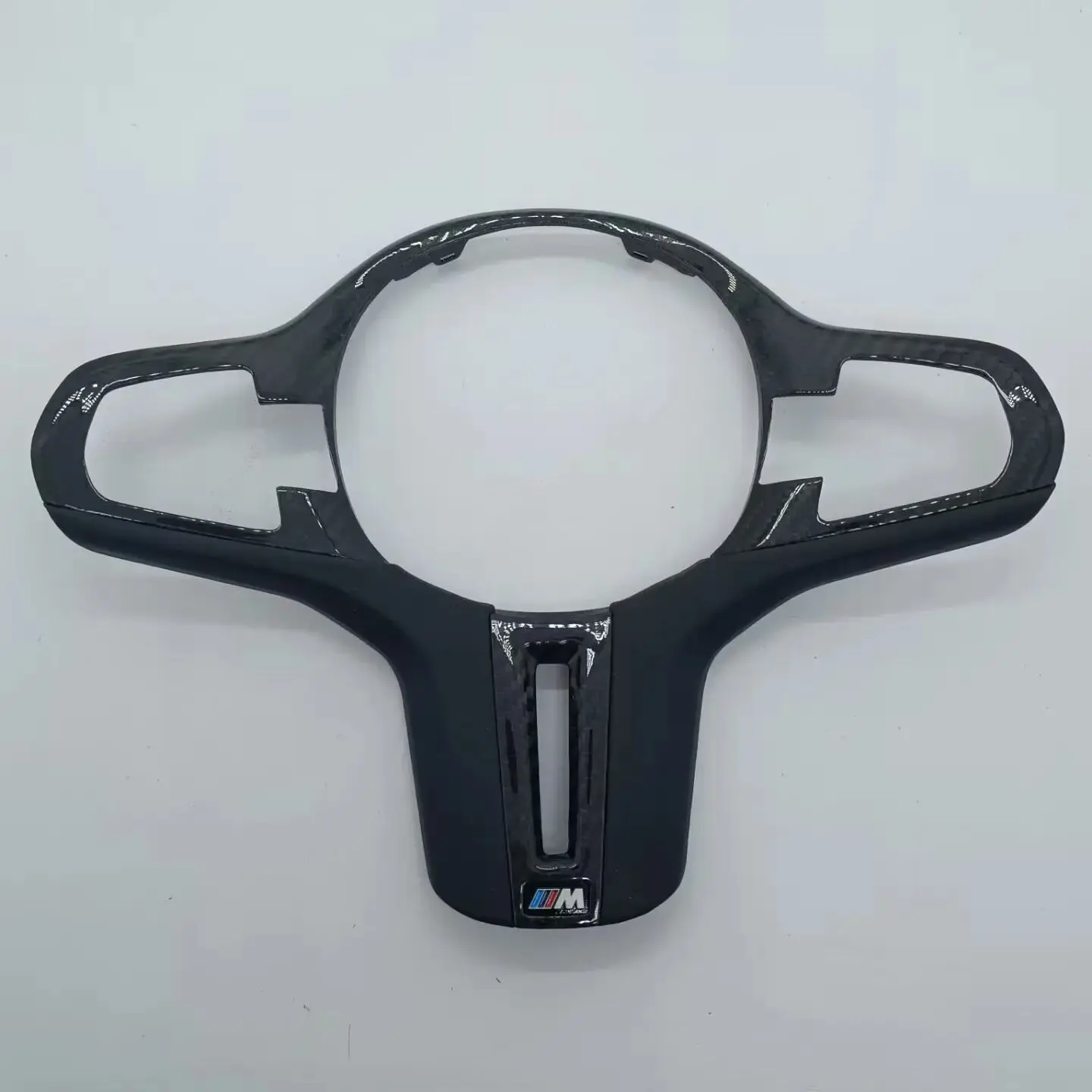 For BMW ID6 X3M X4M G01 G02 G30 M5 F90 F98  Carbon Fiber Car Steering Wheel Panel Decoration Cover Trim Frame