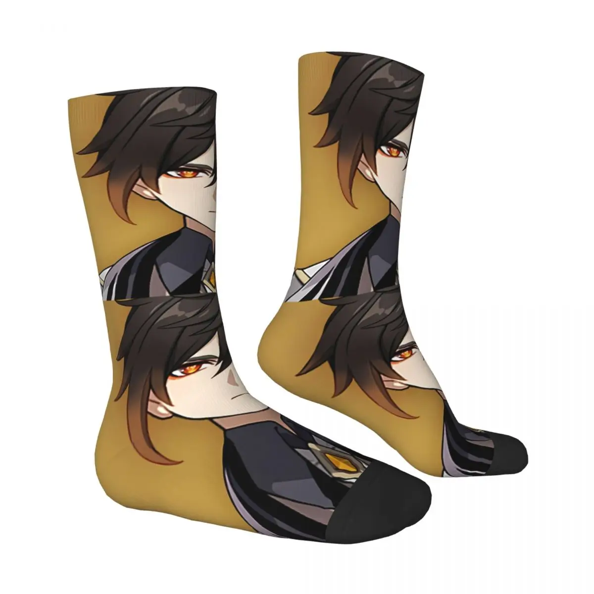 Zhongli Zhong Li Genshin Impact Childe Tartaglia Face Meme Socks Male Mens Women Summer Stockings Polyester