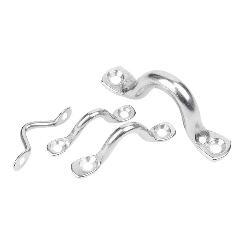 304/316 Stianless Steel M4 M5 M6 M8 M10 Boat Straps Pad U-Shaped Deck Loops Ceiling hook for Kayak Canoe Rigging