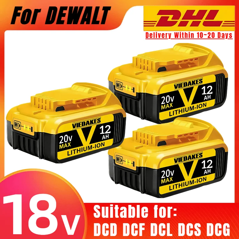 

Новый аккумулятор для DEWALT 20 В max, 10,0 Ач/12,0 Ач, замена DCB184/200/204/205/206/619, 18 В, инструменты для Dewalt Professional 18 В