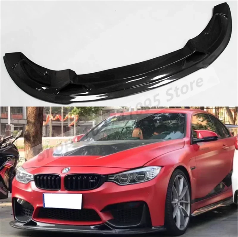 Real Carbon Fiber Front Bumper Splitters Cup Flaps Lid Spoiler Lip For BMW F80 F82 F83 M3 M4 2014-2020 RZ Style