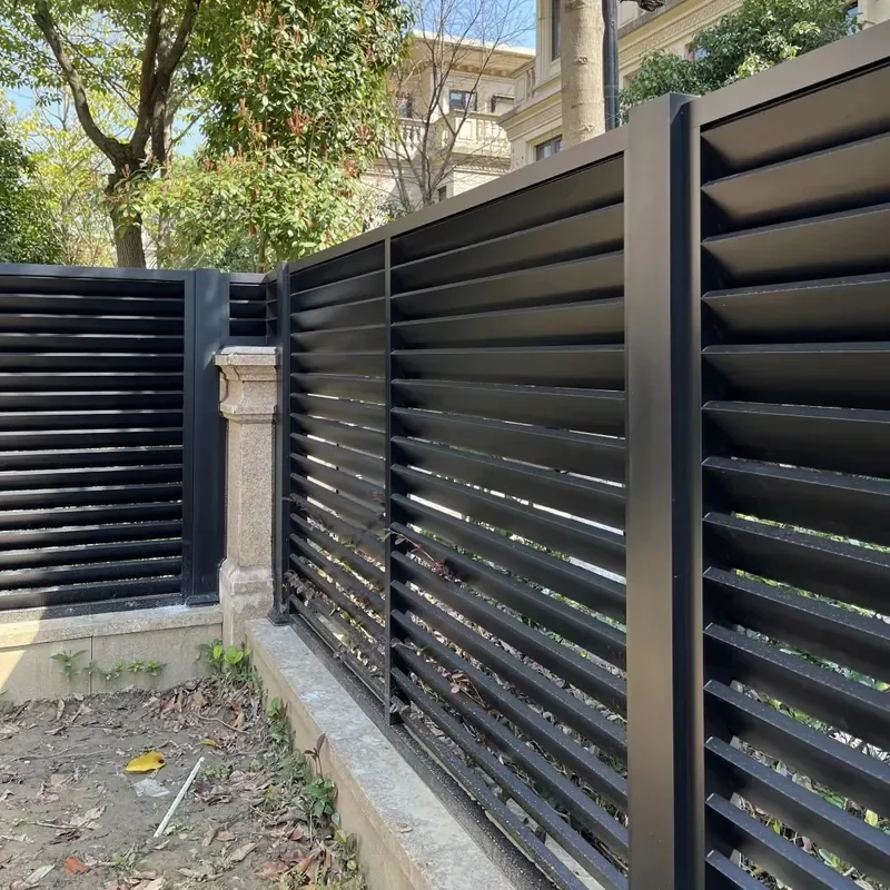 Rustproof Aluminum Villa Courtyard Barrier Fence with Customized Patterns DIY Installation Contemporary Design 1 Year