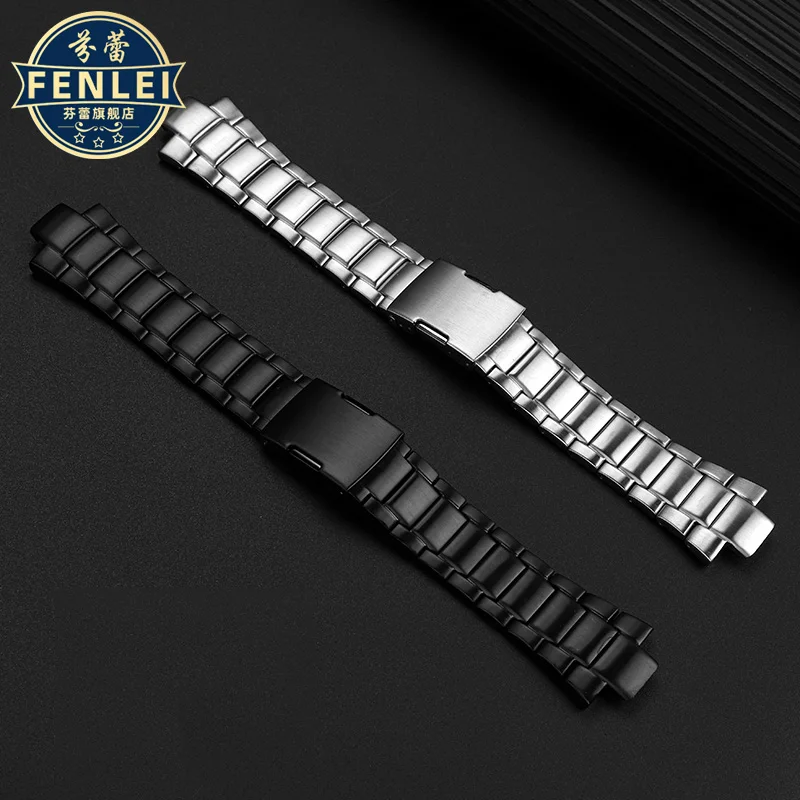 Raised Bracelet For Casio EDIFICE series EQW-M1100 EQW-A1000 Watchband Soild Stainless Steel Watch strap 13mm Men's wristband