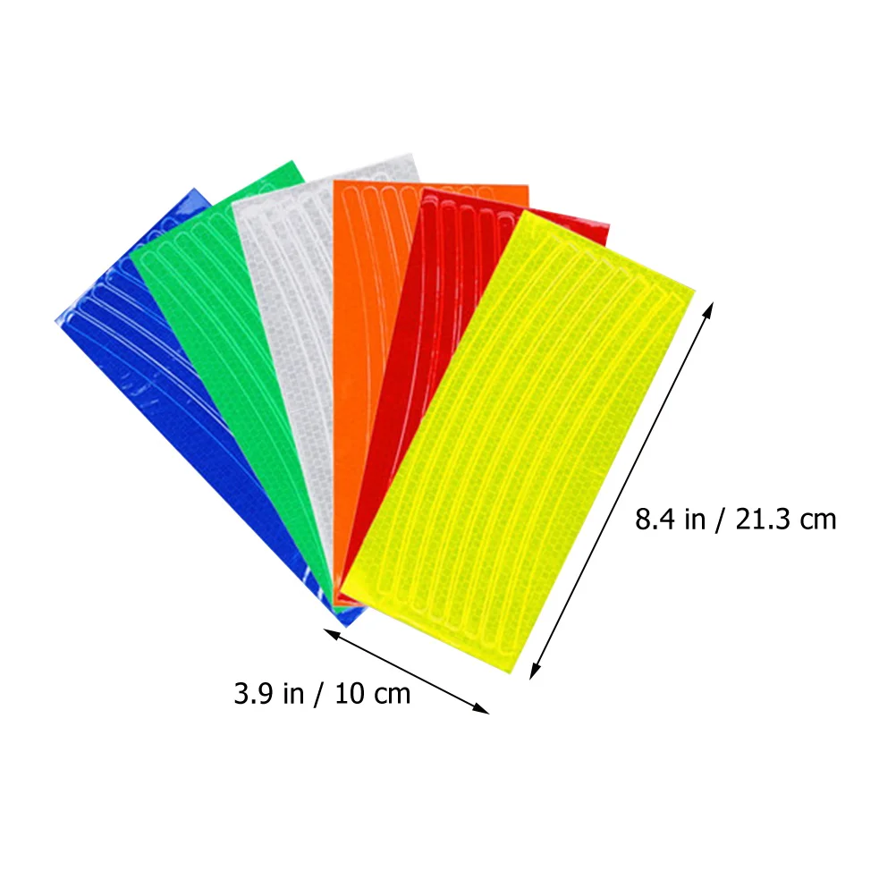 

18Pcs Bike Wheel Stickers Glow in Dark Waterproof Reflective Rim Tape for Car Tires Safety Decoration Car Rim Stickers