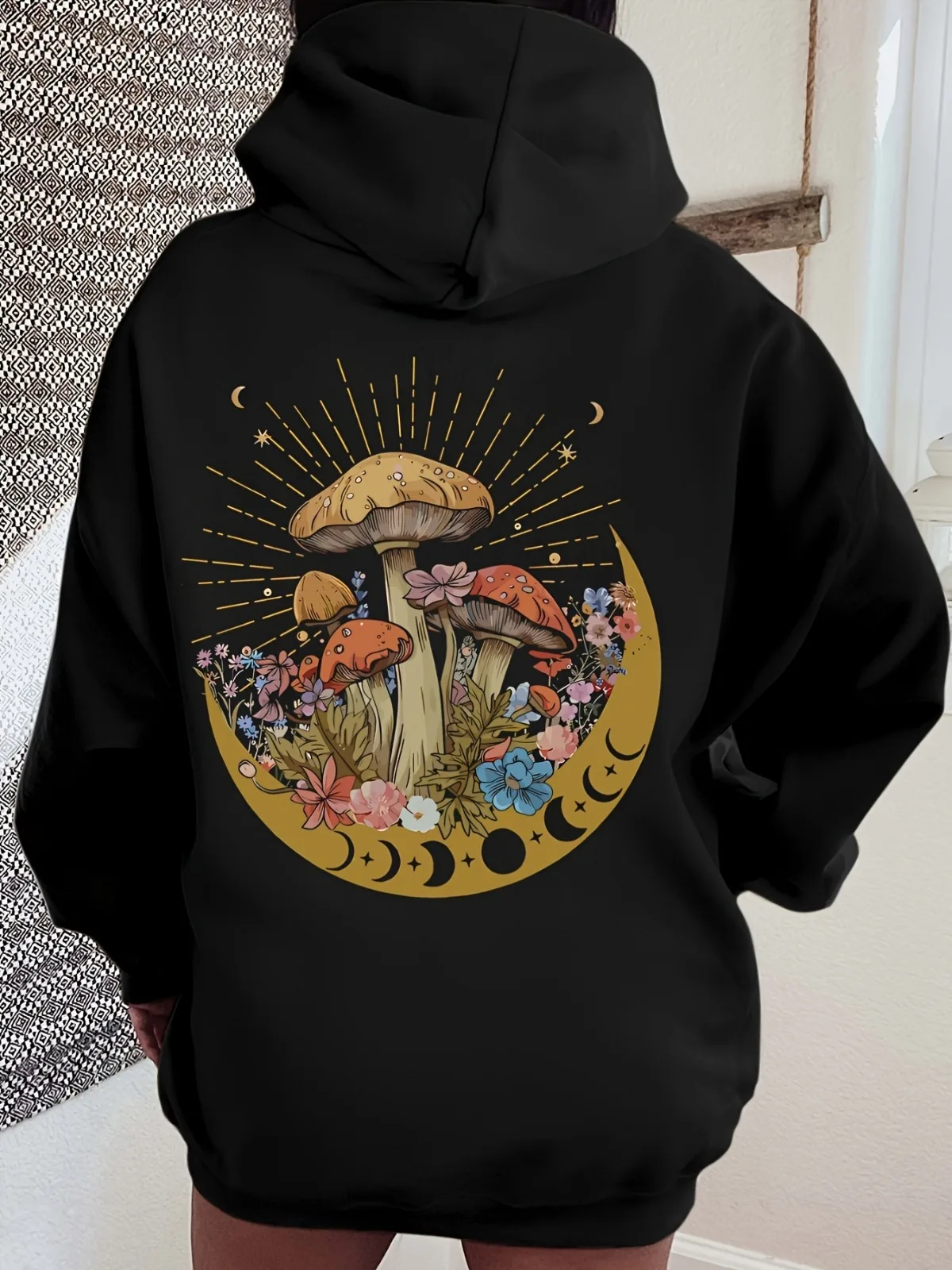 

Женская модная повседневная толстовка с капюшоном и уличным принтом, утолщенный карман-кенгуру, подходит для спортивной повседневной носки