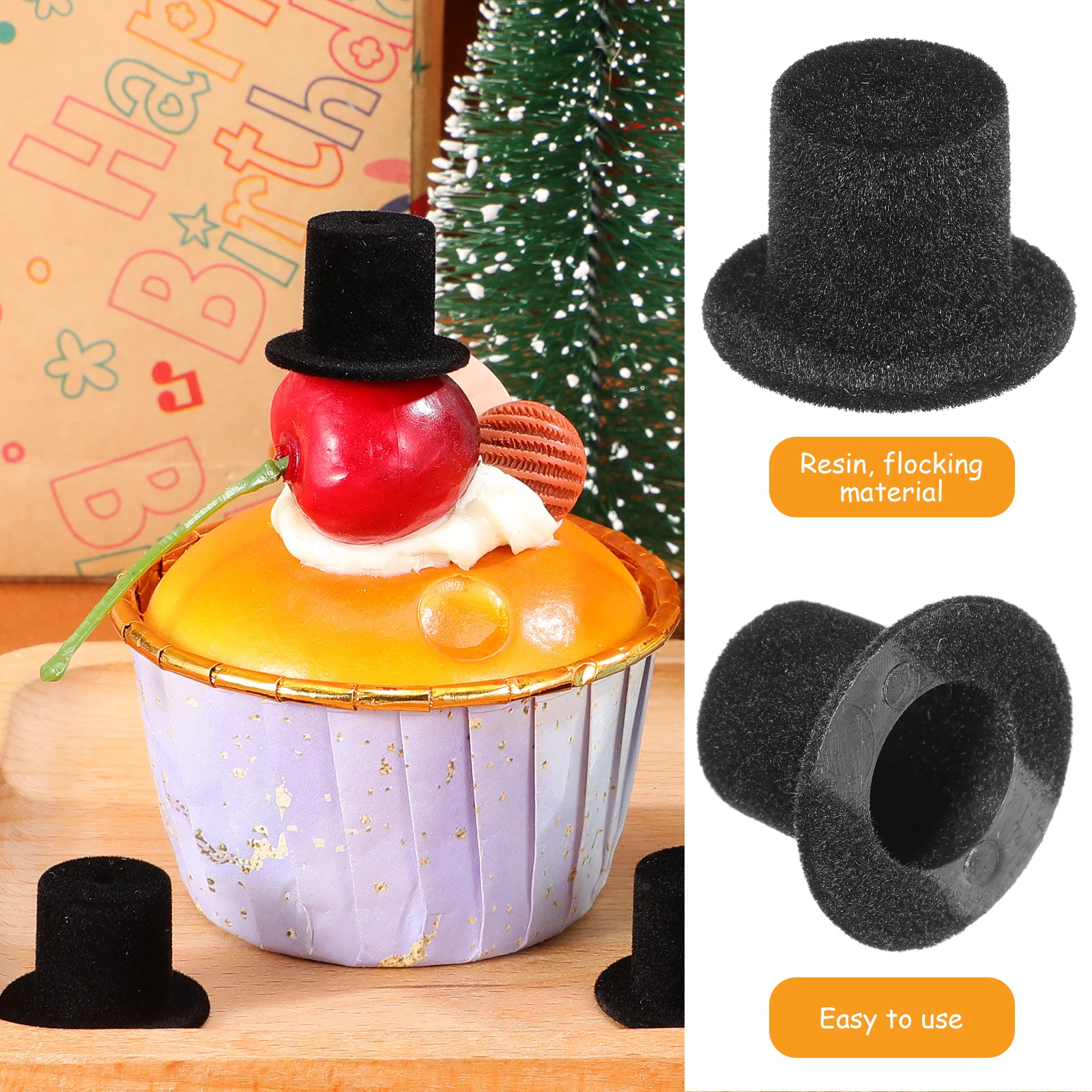 20 Stück Mini-Oberteile, Hut-Dekoration, Miniatur-Hüte zum Basteln, Partygeschenke, DIY, kleine Zylinder für Bastelzubehör