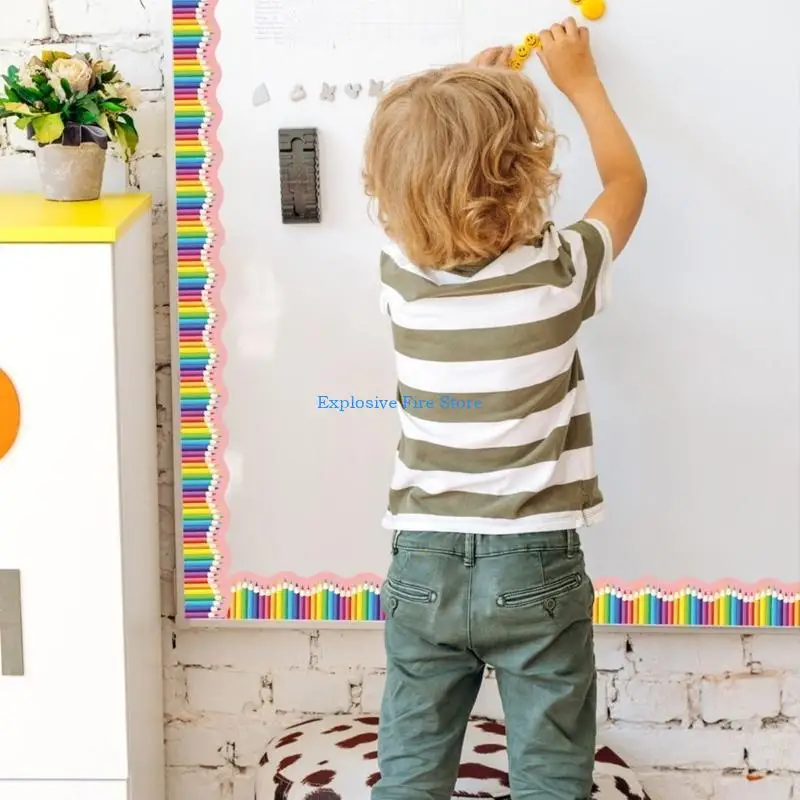 C4DB Straight Borders Trim Sticker for School Party Bulletin Bulletin Décoration tableau