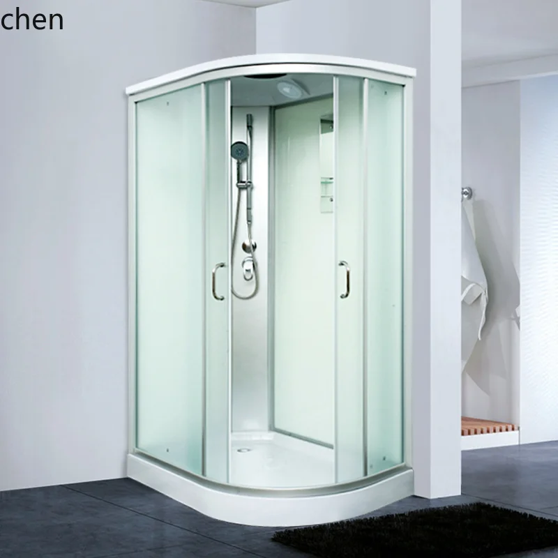 shower room bathroom integrated bath room household bath room wet and dry separation arc fan glass partition